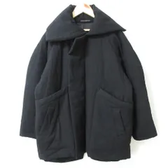 美品 22AW ヨウジヤマモトコレクション 2/72 WOOLVIYELLA BIG BLOUSON COLLAR ウールビエラ ビッグブルゾンカラー コート 1 ブラック レディース 古着 中古 USEDのサムネイル