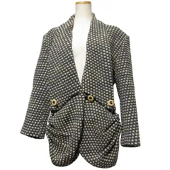 良品 ISSEI MIYAKE イッセイミヤケ ヴィンテージ 筆タグ ドット 変形ジャケット コート グレー レディース 古着 中古 USEDのサムネイル