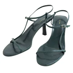 美品 THE ROW ザロウ Bare Sandal ハイヒール ストラップ サンダル 37 約24cm グリーン レディース 古着 中古 USEDのサムネイル