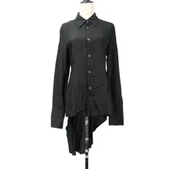 美品 Yohji Yamamoto ヨウジヤマモトコレクション 24-25AW CELLULOSE POPLIN SAILOR CUTTING BLOUSE ブラウス シャツ 1 ブラック レディース 古着 中古 USEDのサムネイル