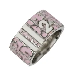 良品 Christian Dior クリスチャンディオール トロッターリング 指輪 サイズ6 11号 ピンク レディース 古着 中古 USED