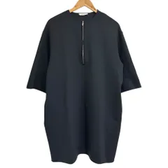 美品 THE ROW ザロウ 七分袖 ハーフジップ ひざ丈 ボンディング ワンピース XS チャコールグレー レディース 古着 中古 USEDのサムネイル