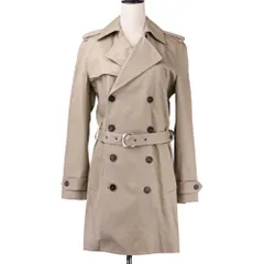 美品 SAINT LAURENT PARIS サンローランパリ コットン ベルテッド トレンチコート 36 カーキベージュ レディース 古着 中古 USEDのサムネイル