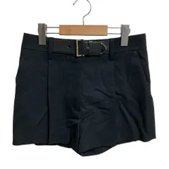 美品 23年商品 PRADA プラダ ウールギャバジン トライアングルロゴ ショートパンツ P275GK サイズ36 ブラック レディース 古着 中古 USEDのサムネイル