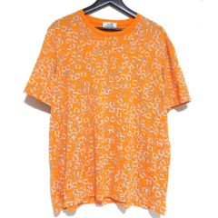 未使用 エルメス エトリエ 鐙 総柄 半袖Tシャツ オレンジ XXL 2XL 