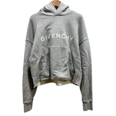 美品 GIVENCHY ジバンシィ クロップド ロゴ フーディ カットオフ スウェットパーカー BWJ03M3YBB サイズXS グレー レディース 古着 中古 USEDのサムネイル