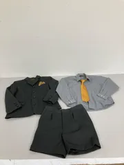 送料無料★NEW ROYAL★スーツ　上下セット　ネクタイ付き　セットアップ★キッズ　子供　120★ショートパンツスーツ　#80520sj66