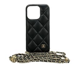新品 未使用】CHANEL iPhone15proケース マトラッセ ブラック - メルカリ