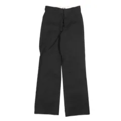 美品 DICKIES ディッキーズ ワークパンツ 874 ロゴ 刺繍 ワッペン ツイル素材 パンツ ボトムス 28 黒 ブラック メンズ 古着 中古 USED
