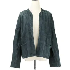 美品 24AW GALERIE VIE ギャルリーヴィー ゴートスウェード ボックスジャケット ネイビー系 レディース 古着 中古 USEDのサムネイル