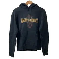 美品 SAINT LAURENT PARIS サンローランパリ ユニバーシティプリント スウェットパーカー 673412 サイズS ブラック メンズ レディース 古着 中古 USEDのサムネイル