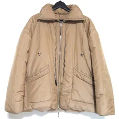 良品 GIANFRANCO FERRE ジャンフランコフェレ ヴィンテージ ジップアップ パデッドジャケット サイズ44 ベージュ レディース 古着 中古 USEDのサムネイル
