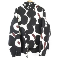 良品 marimekko マリメッコ ウニッコ キャンバス ジップアップ パーカー Sサイズ ブラック レディース 古着 中古 USEDのサムネイル