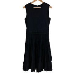 美品 フォクシー ノースリーブ ニット ワンピース サイドリボン