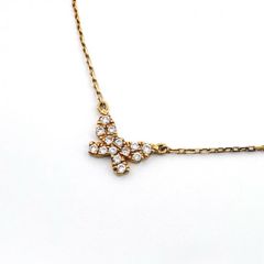 特製ボックス付きk18 ネックレス バタフライ 蝶々 ギヨシェ彫り - メルカリ