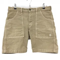 ラフアンドスウェル ハーフパンツ ベージュ コーデュロイ風 ストレッチ  メンズ L ゴルフウェア rough＆swell