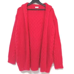 美品 SAINT LAURENT PARIS サンローランパリ カシミヤブレンド スパンコール フーディー ニット カーディガン S 175/92A ピンク メンズ 古着 中古 USEDのサムネイル