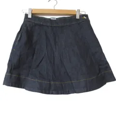 美品 Vivienne Westwood ヴィヴィアンウエストウッド オーブ刺繍 デニムスカンツ ショートパンツ キュロット サイズ1 インディゴ レディース 古着 中古 USEDのサムネイル