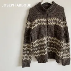 JOSEPH ABBOUD ジョセフアブード　ノルディック柄　ジップカーディガン　LLのサムネイル