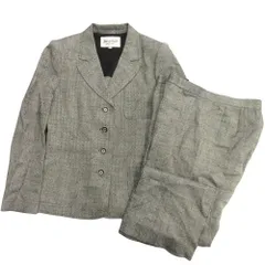 美品 jun ashida ジュンアシダ パンツスーツ セットアップ ジャケット ブルゾン フォーマル 9 グレー レディース 古着 中古 USED