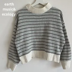 earth music &ecology マルチボーダーニットKnit