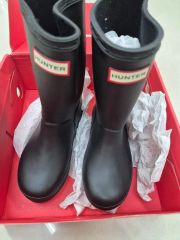 極上美品】HUNTER レインブーツ紺16.0cm〜17.0cm 使用1回のみ - メルカリ