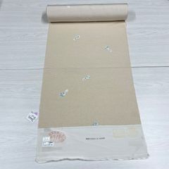 無地調着尺反物 薄紫色系花柄模様に金糸入りの素敵な商品です - メルカリ