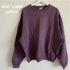 WHO'S WHO gallery バックプリント　スウェット　Fサイズ　紫　purple 刺繍のサムネイル