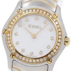 エベル EBEL 1215262 クラシックウェーブ ミニ ダイヤベゼル　12P クォーツ レディース 美品 箱付き_959587のサムネイル