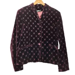 ローラアシュレイ LAURA ASHLEY ベロア花柄刺繍キルティング3Bジャケット レディース US：10 のサムネイル