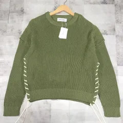23SS【未使用品】DISCOVERED ディスカバード ショートレングスコットンニット 長袖ニット サイズ1 グリーンコットン100 Sサイズのサムネイル