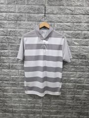 極美品⭕️HONMA ポロシャツ グレー ストライプ柄 XL - メルカリ