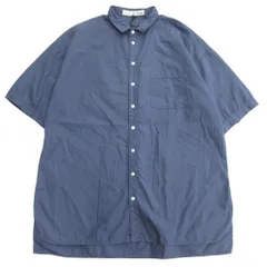 未使用 Brocante ブロカント ヴロン バックヨーク シャツ フリル 五部袖 ブラウス カットソー チュニック SIZE2 紺 ネイビー レディース 古着 中古 USEDのサムネイル