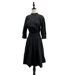 美品 21AW BORDERS at BALCONY ボーダーズアットバルコニー BACK CUT OUT DRESS バックセパレートワンピース BD2121-3E-09 F ブラック レディース 古着 中古 USEDのサムネイル