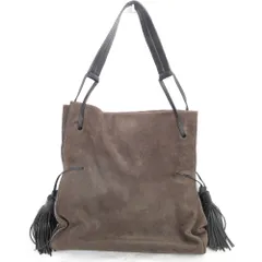 良品 ALLSAINTS オールセインツ FREEDOM BUCKET スエード ショルダーバッグ グレー レディース 古着 中古 USEDのサムネイル