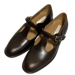 未使用 ODETTE EODILE オデットエオディール ユナイテッドアローズモンクシューズTストラップフラットシューズ23.5cmダークブラウン レディース 古着 中古 USEDのサムネイル