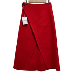 未使用 GIVENCHY ジバンシィ ウール ラップ ロングスカート SIZE34 レッド レディース 古着 中古 USEDのサムネイル