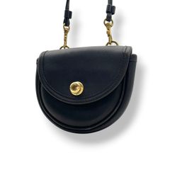 Coach オールドコーチ 9219 黒 レザー ショルダーバッグ ハーフムーン