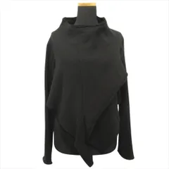 新品同様 COMME des GARCONS コムデギャルソン 09aw インサイドアウト スウェット シャツ カットソー アシンメトリー カットオフ XS 黒 レディース 古着 中古 USED