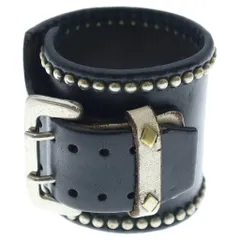 WOLF'S HEAD (ウルフズヘッド) 70mm Studs Leather Bracelet スタッズレザーブレスレット 茶芯 ブラックのサムネイル