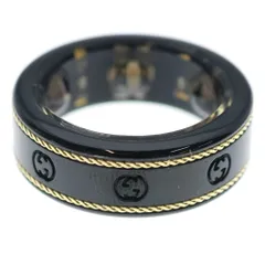 GUCCI (グッチ) ×OURA オーラ リング ブラック インターロッキングG 705220のサムネイル