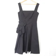 良品 FOXEY NEW YORK フォクシーニューヨーク リボンブーケドレス ワンピース サイズ40 ネイビー レディース 古着 中古 USEDのサムネイル