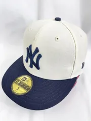 New Era ニューエラ ニューヨーク ヤンキース 5950 NEWYORK YANKEES 2-TONE 59FIFTY CAP ワールドシリーズ MLB パッチ刺繍 ベースボール キャップ size7 (55.8cm)/白×紺 ■■レディースのサムネイル