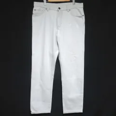 良品 ZEGNA ゼニア スリムフィット レザーパッチ デニムパンツ ジーンズ サイズ35 ライトグレー メンズ 古着 中古 USEDのサムネイル