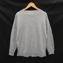 MEDDUM メデューム ラメ入り薄手ニットセーター グレー 38 〇□・〇◇のサムネイル