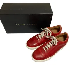 未使用 Ralph Lauren ラルフローレン SIDMOUTH レザーローカットスニーカー 26.5cm レッド メンズ 古着 中古 USEDのサムネイル
