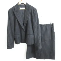 Max Mara マックスマーラ カシミヤブレンド テーラードジャケット スカート スーツ セットアップ サイズ48 ダークグレー レディース 古着 中古 USEDのサムネイル
