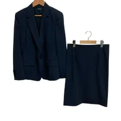 美品 Theory セオリー 定番モデル TAILOR GABE N テーラードジャケット スカート スーツセットアップ サイズ4/2 ネイビー レディース 古着 中古 USEDのサムネイル