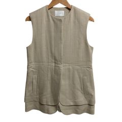 Loungedress 麻100% ノーカラー ロングベスト ジレ F - メルカリ