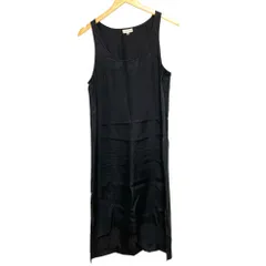 良品 DRIES VAN NOTEN ドリスヴァンノッテン ライカ期 ノースリーブ サテン ワンピース サイズ40 ブラック レディース 古着 中古 USEDのサムネイル